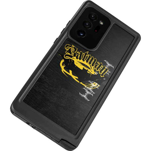DC Comics Batman Dark Knight Logo Yellow & Black Galaxy Note20 Ultra 5G Waterproof Case